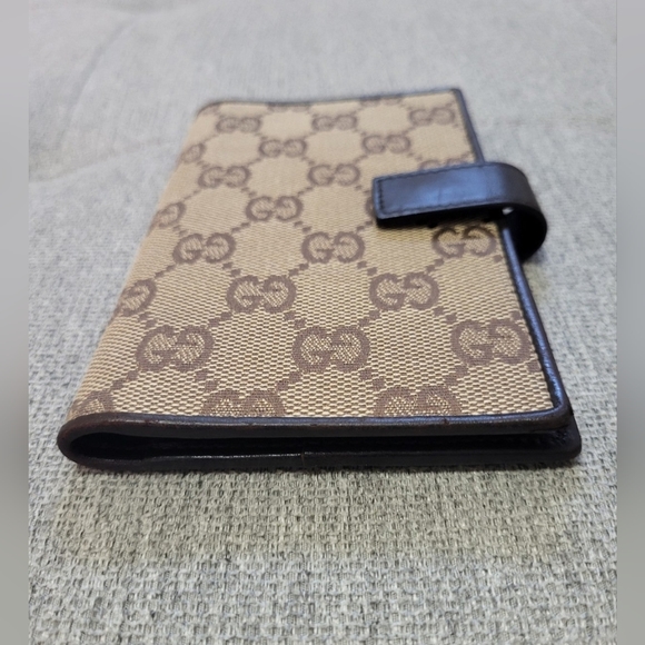 Gucci GG Canvas & Leather Wallet / Passport Holder + Gucci Dust Bag - EUC - Picture 10 of 12